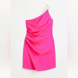Pink satin H&M dress!